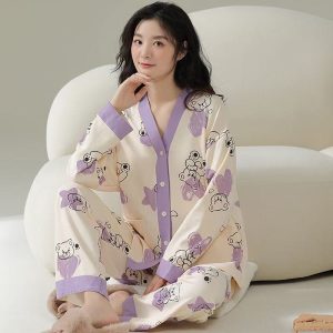 Women's double long pajama set