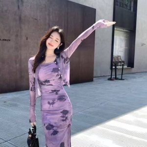 Women's shawl dress