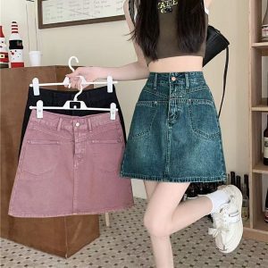 Women's denim shorts and short skirts