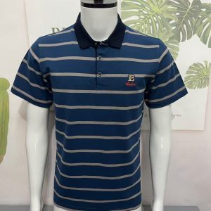 Men's striped polo shirt