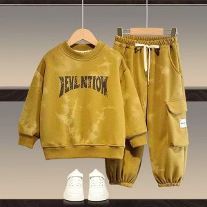 Children's round-neck hoodie set