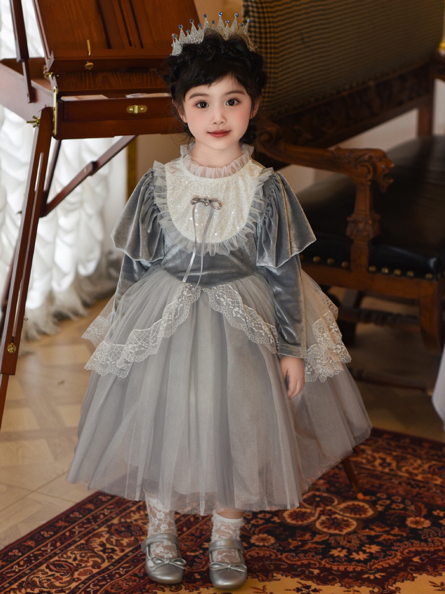 Children's mixed-size dress - 图片 8