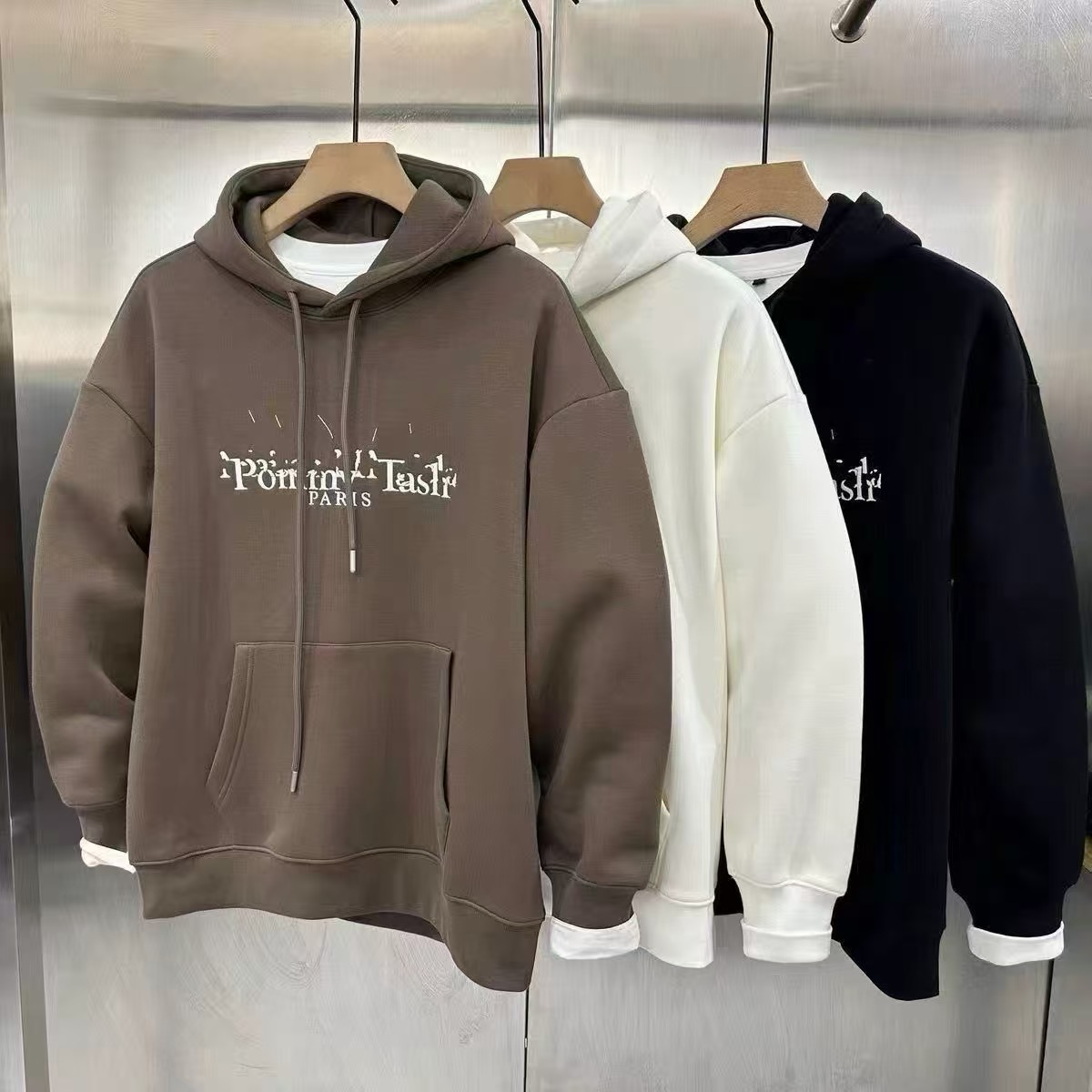 Men's and Women's Matching Hooded Sweatshirt - 图片 6