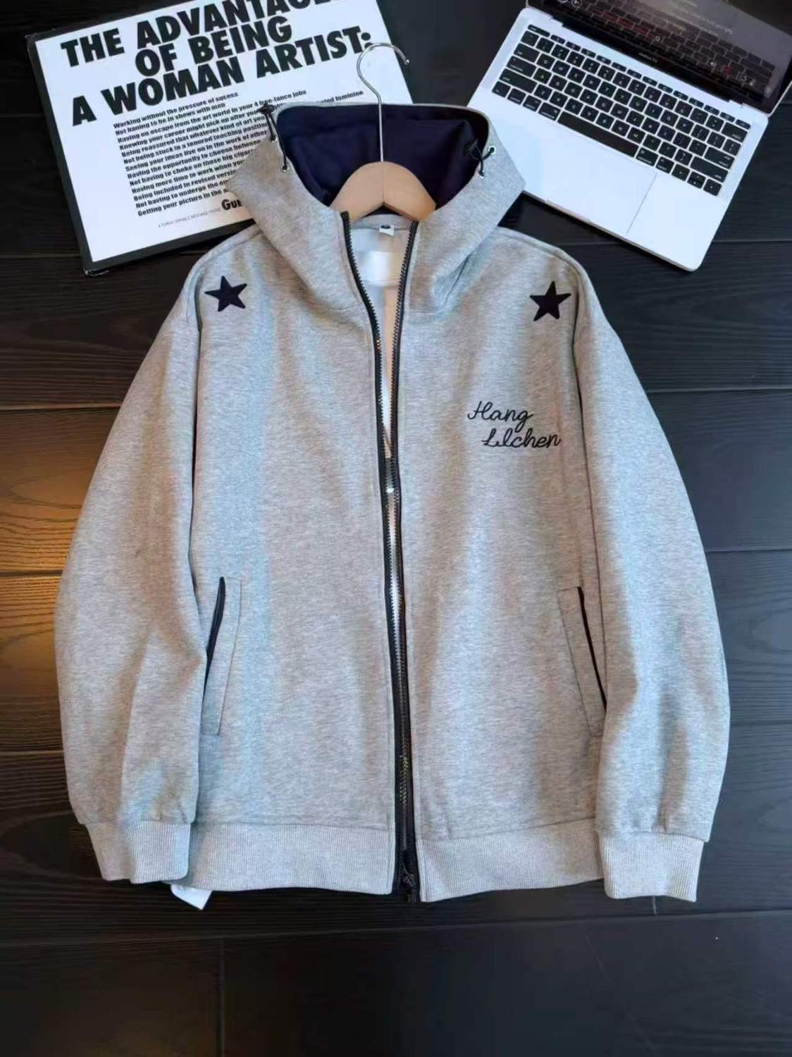 Men's fleece hoodie jacket - 图片 4
