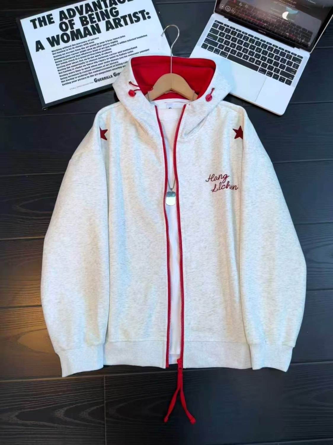 Men's fleece hoodie jacket - 图片 6