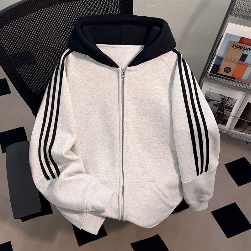 Men's fleece hoodie jacket - 图片 11