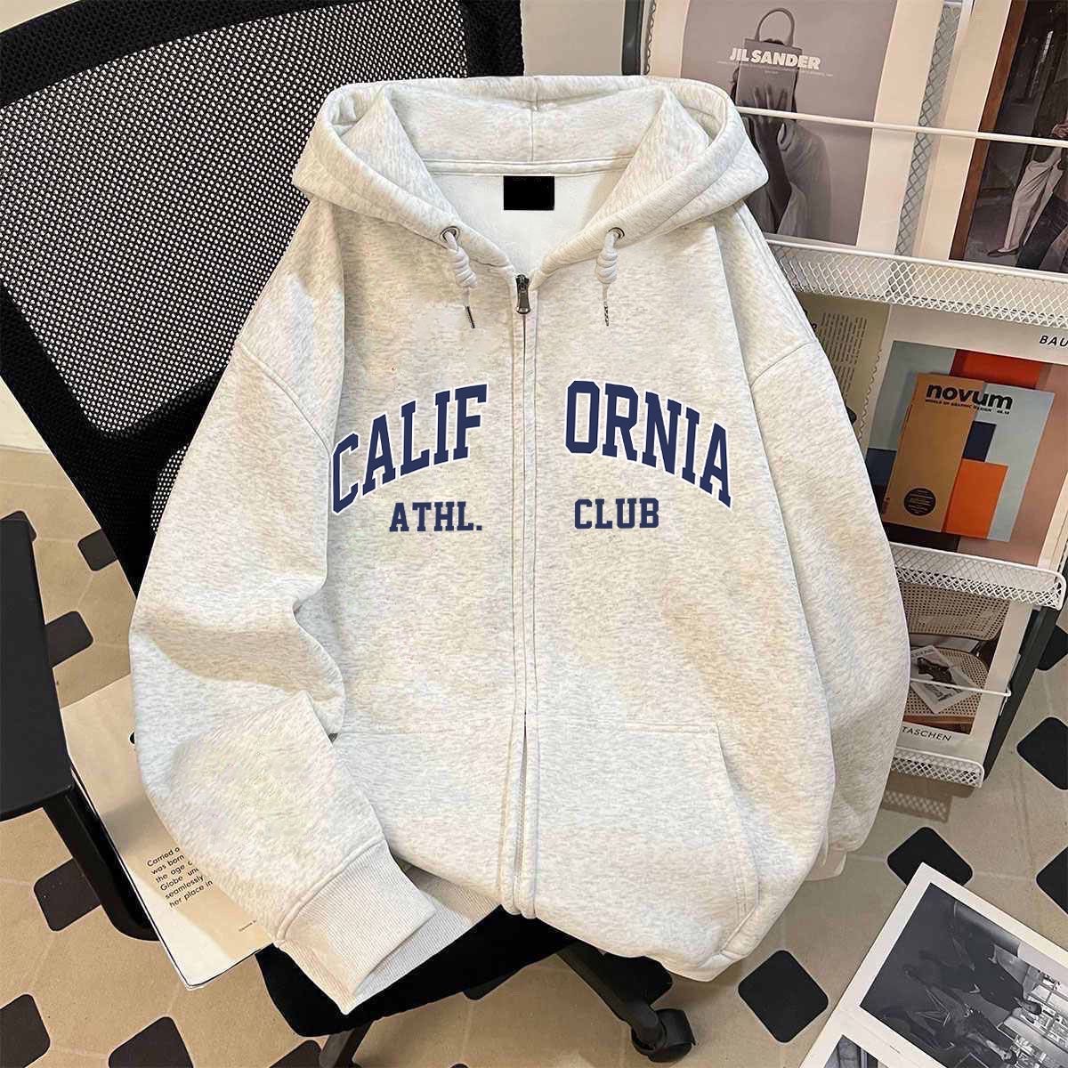 Men's fleece hoodie jacket - 图片 13